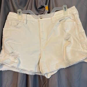 Universal Thread White Distressed Denim Shorts